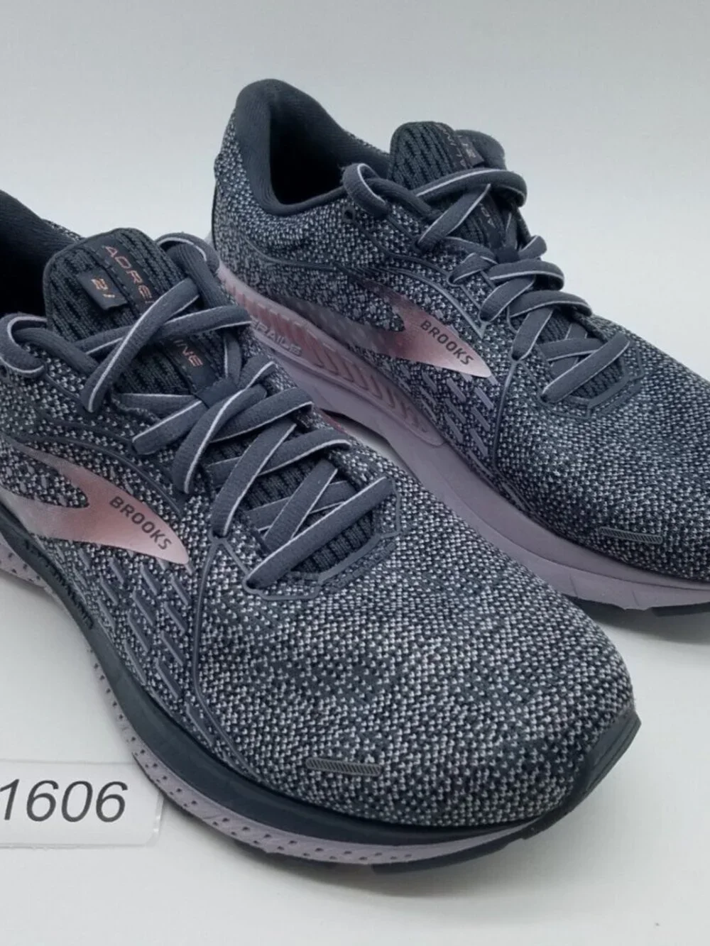 Brooks Womens Adrenaline 21 GTS Pink Gray Running Shoes Sneakers Sz 9.5 D